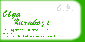 olga murakozi business card